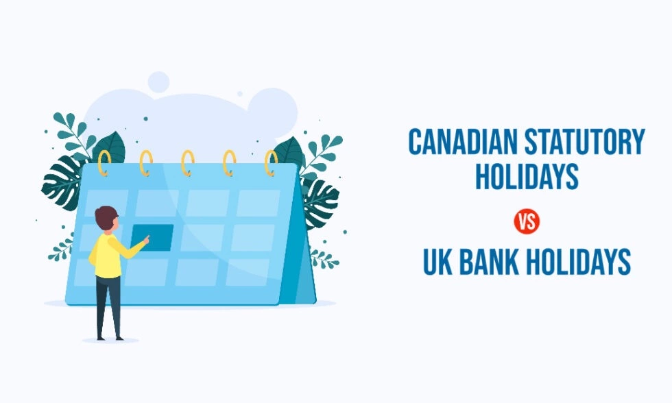 Canadian Statutory Holidays 2022 vs UK Bank Holidays